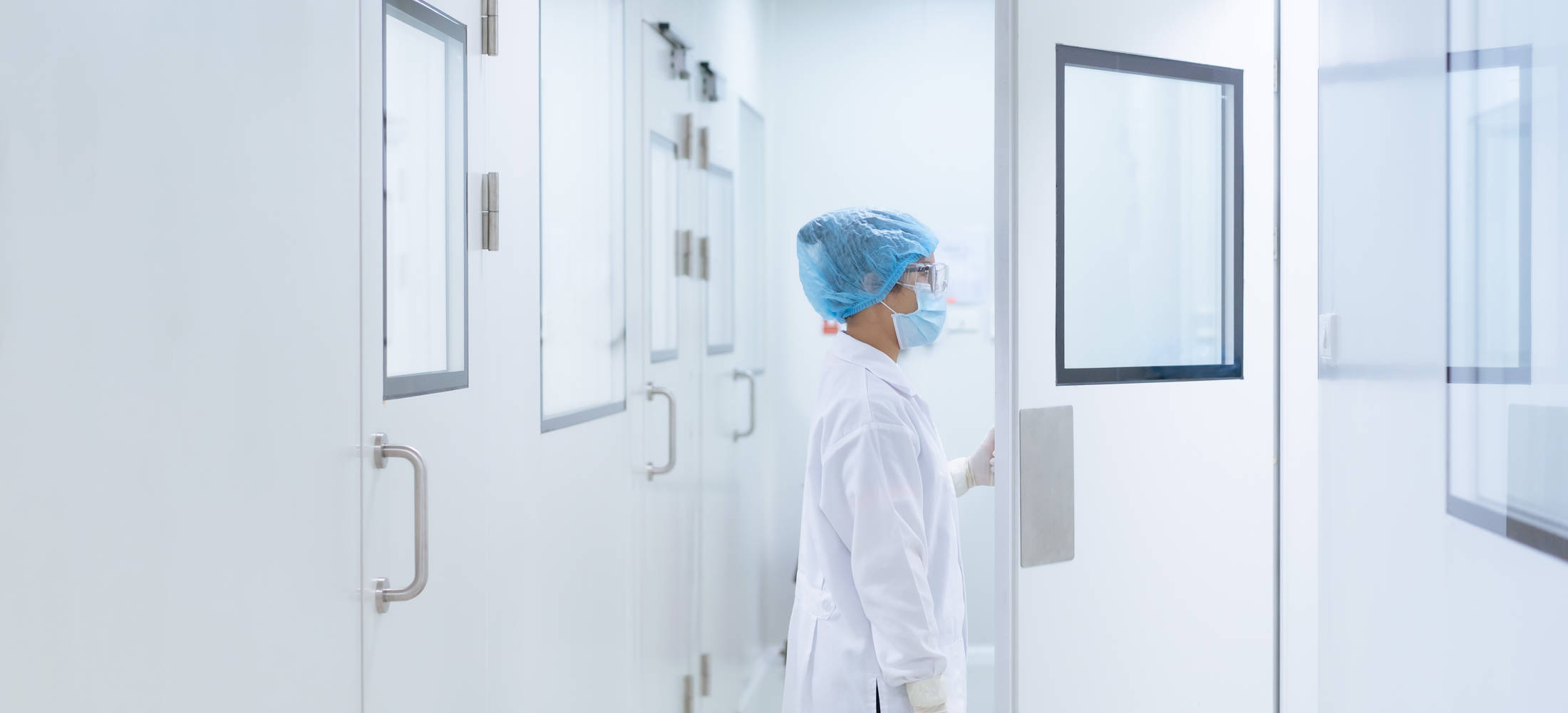 Microbiologist Entering Clearnoom