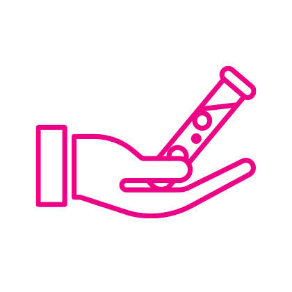 Test Tube Hand Square