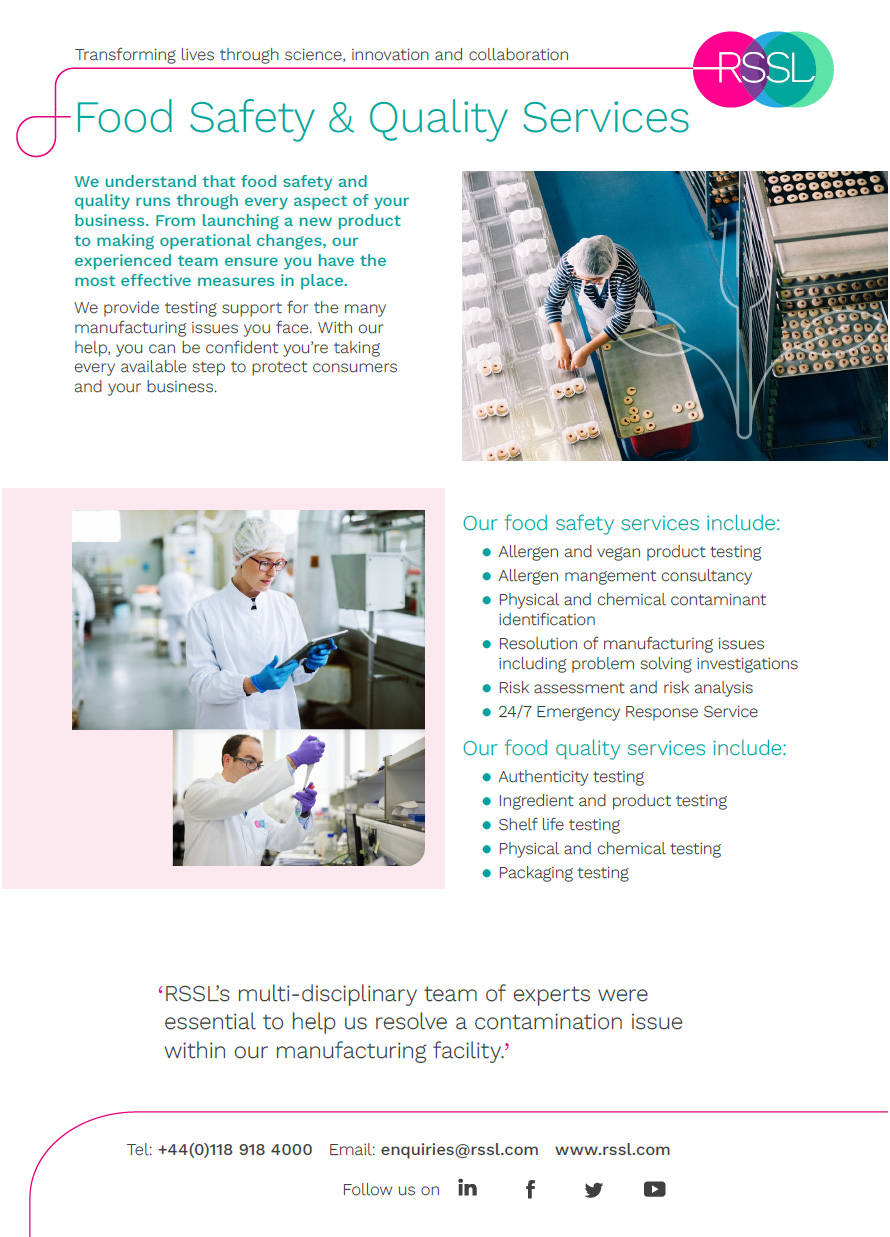 Food Safety & Quality Services