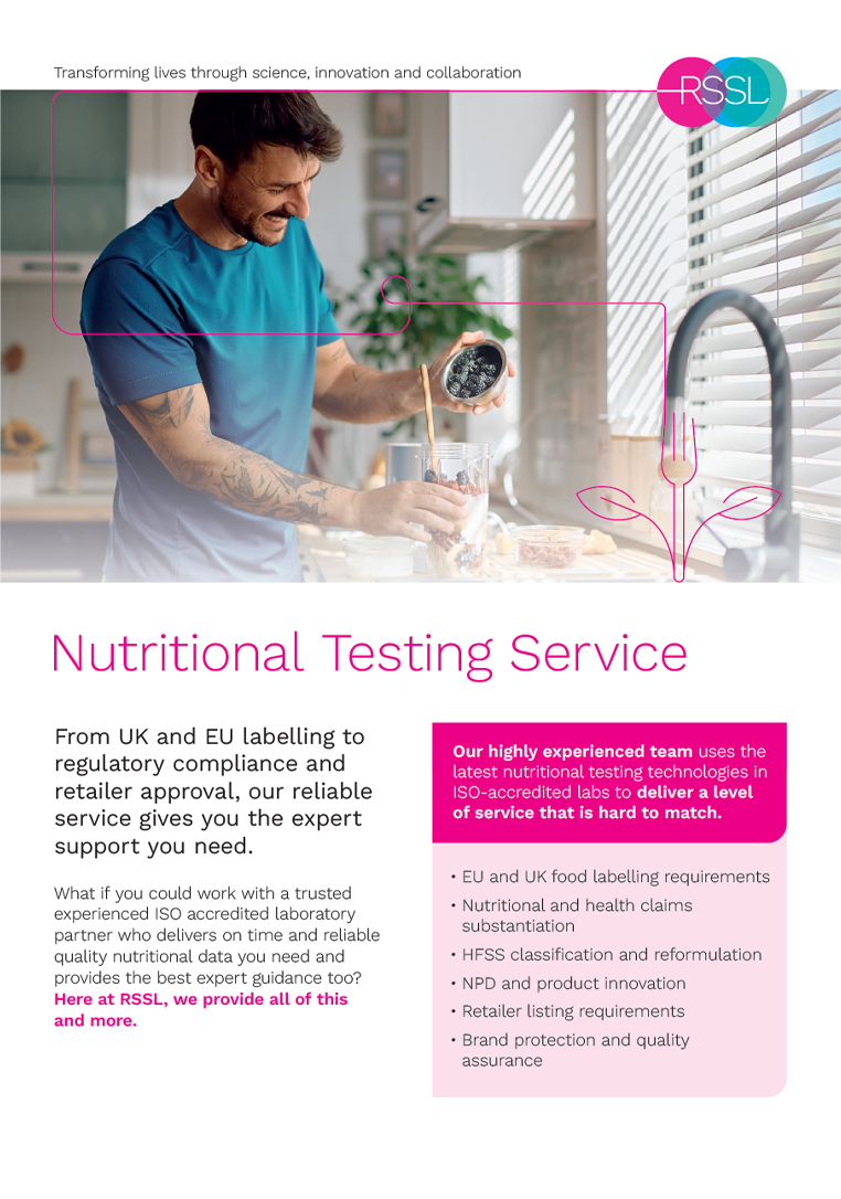 Nutritional Testing Flyer Thumbnail
