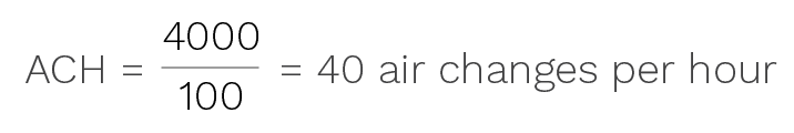 ACH airflow example calculation