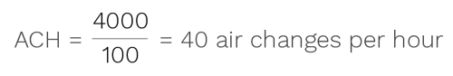 ACH airflow example calculation