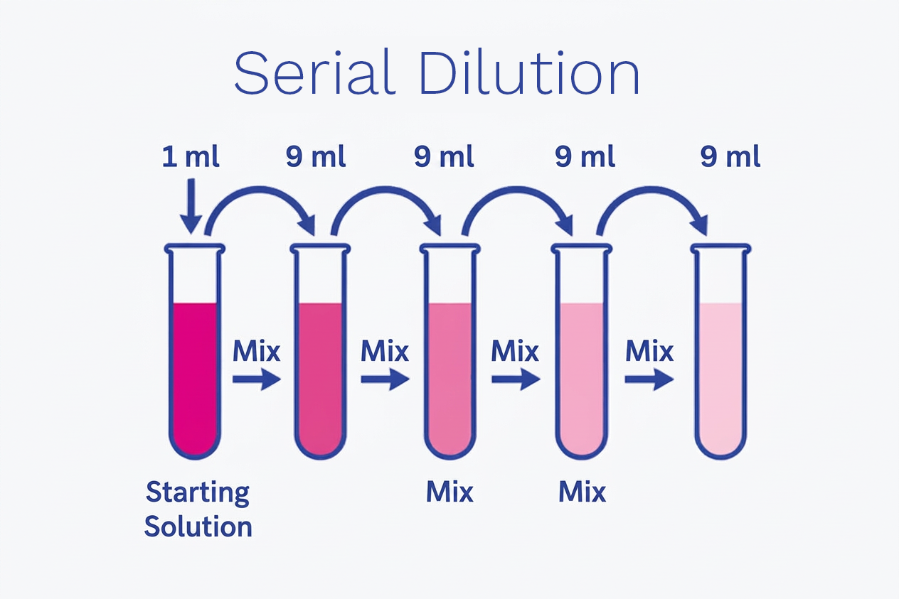Serial dilution graphic